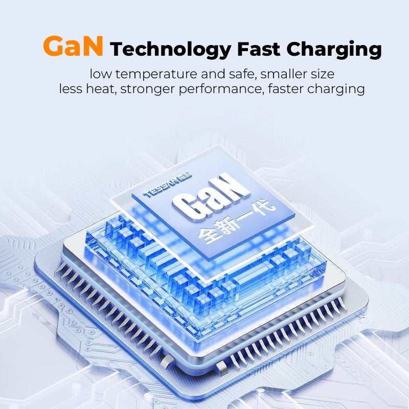 TESSAN - Universal 85W International Travel Adapter with Built-in USB-C 75cm Cable 1A4C / 636EFW 85W