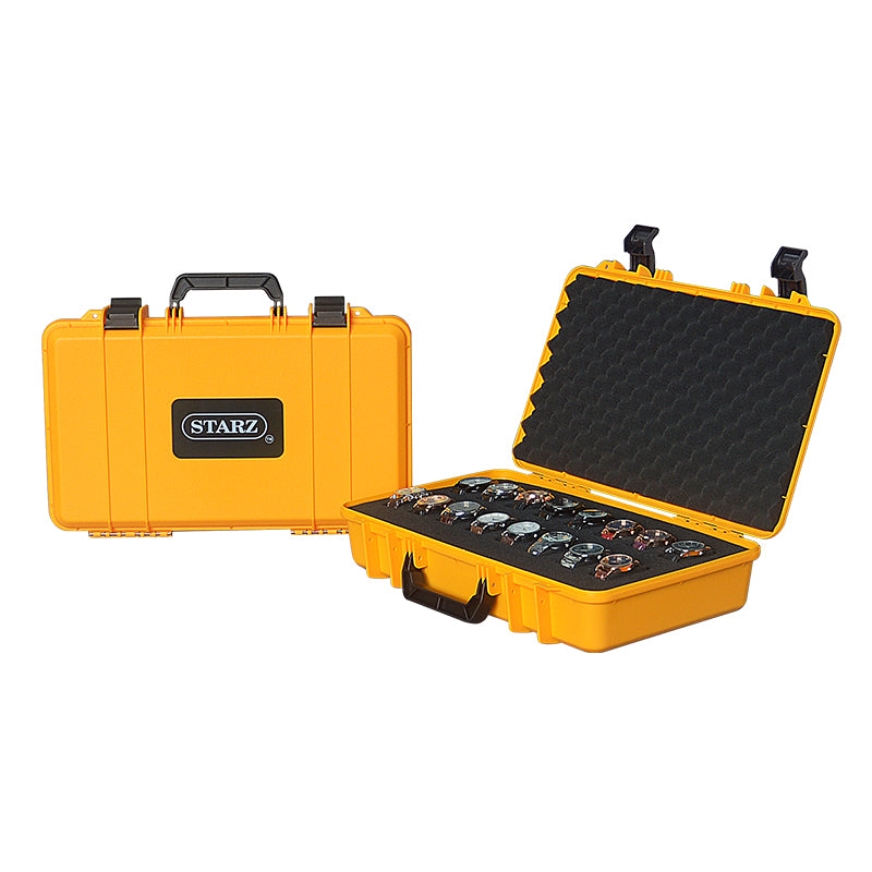 16 Slots Heavy Duty Watch Storage Display Case , Yellow