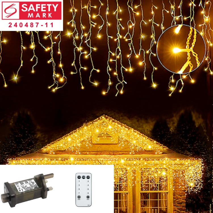 3 meter icicle warm white led fairy lights