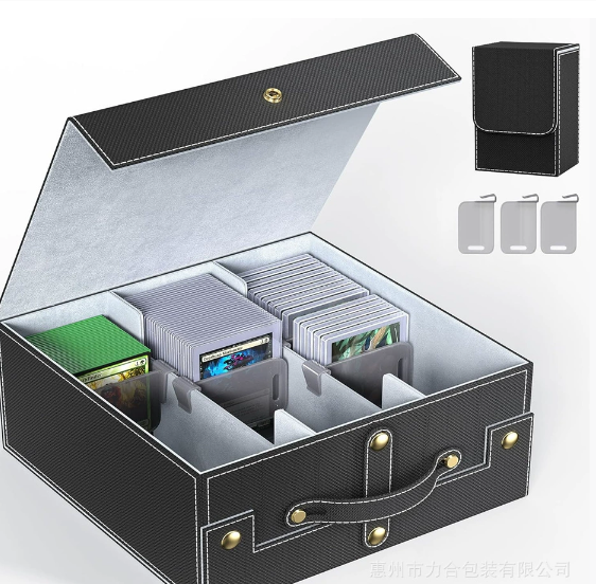 Assorted Models Trading Card Storage Box - Commander Deck Case for TCG with PVC Dividers & Card Supporters