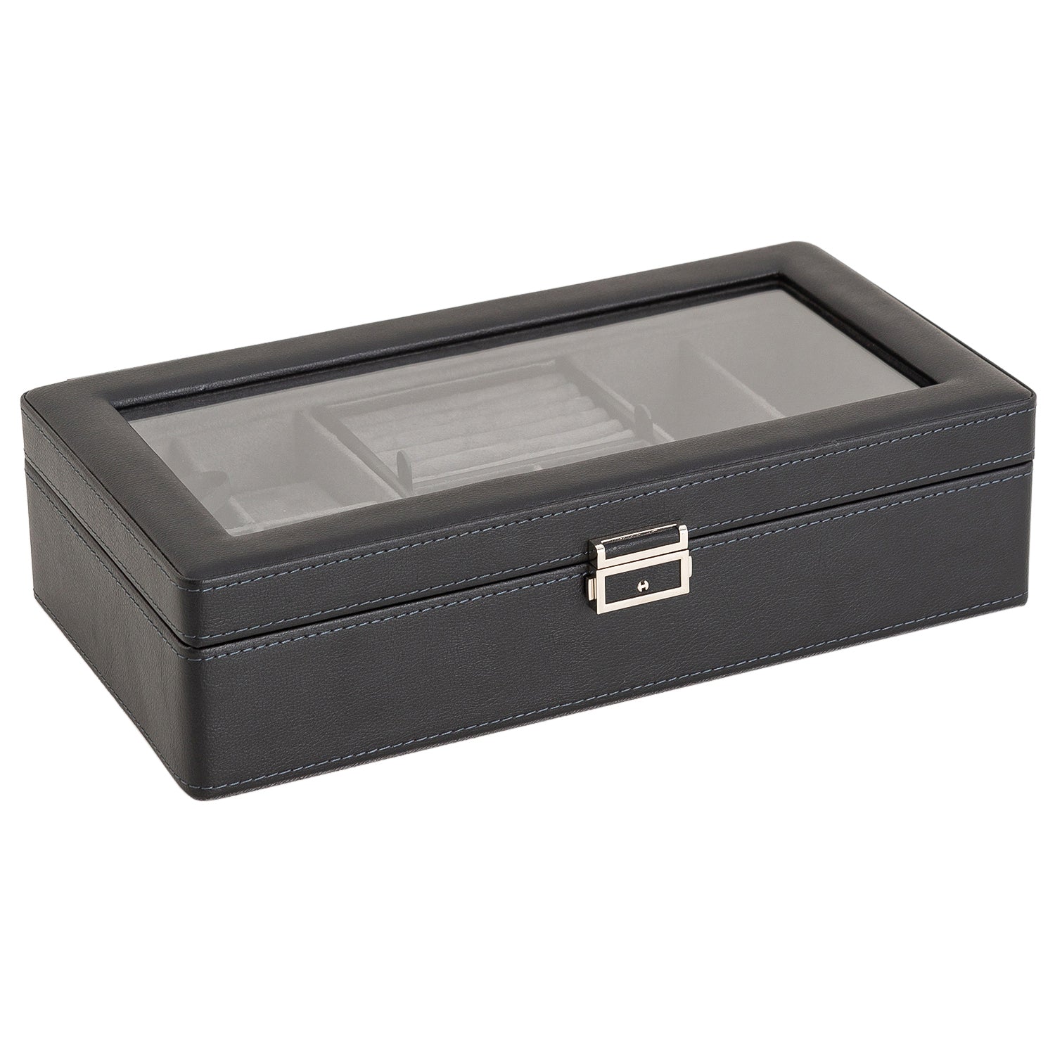 Luxury PU Watch Display Case and Jewelry Storage Organizer