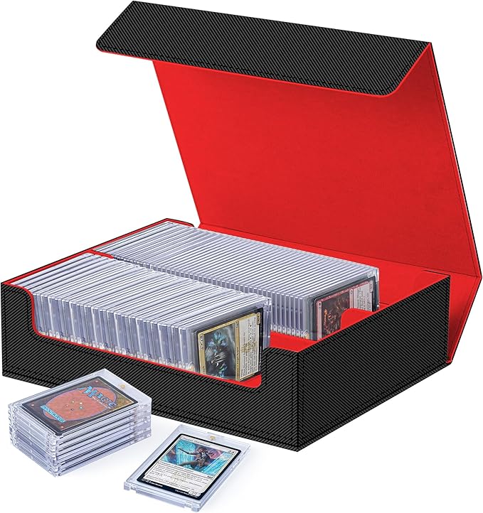 Assorted Models Trading Card Storage Box - Commander Deck Case for TCG with PVC Dividers & Card Supporters