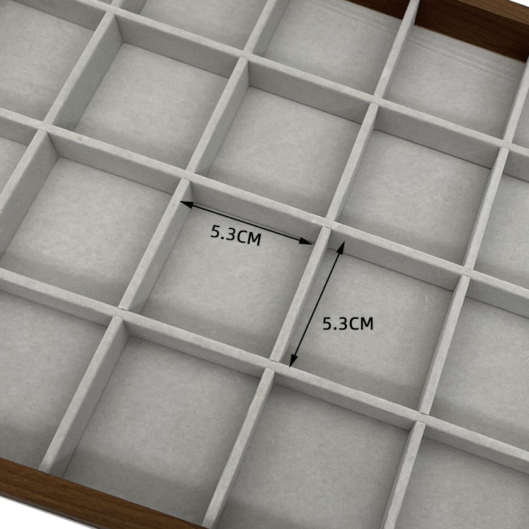 24 Slots Wooden Organizer Jewelry Storage Tray