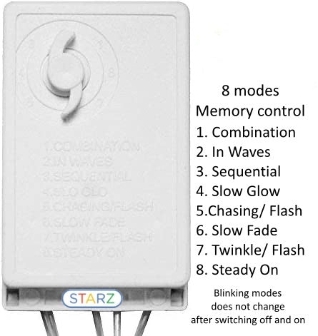 8 Modes Memory - 10 Meter 100 Led Led Fairy String Light , Warm White