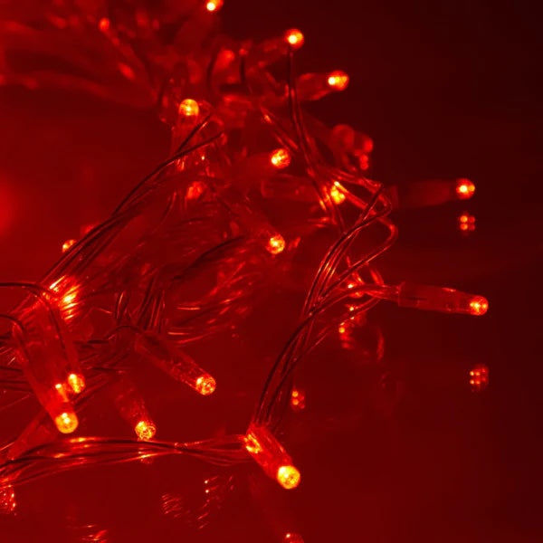 10 Meter 100 Led Fairy String Light 8 Modes , Red with Memory Function