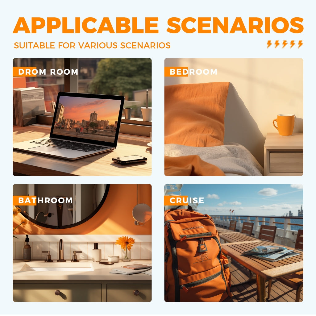 TESSAN - 6 in 1 Wall Socket Multi Plug 3 UK Main with 2 USB A & 1 USB C / 227-PD