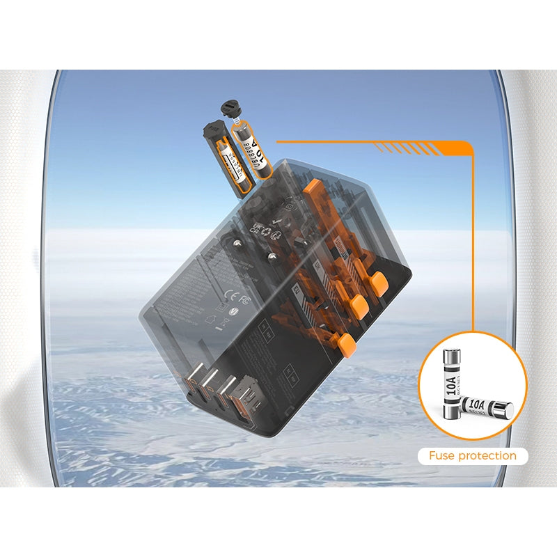 TESSAN - International 140W GaN Plug Adaptor with 3 USB C and 1 USB A Charging Ports