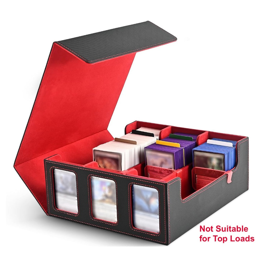 Assorted Models Trading Card Storage Box - Commander Deck Case for TCG with PVC Dividers & Card Supporters