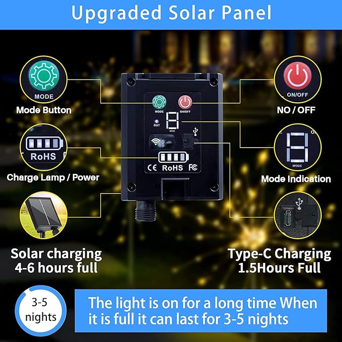 Outdoor Solar Powered 10 Meters 100 Crystal Ball Led Fairy String Lights , Warm