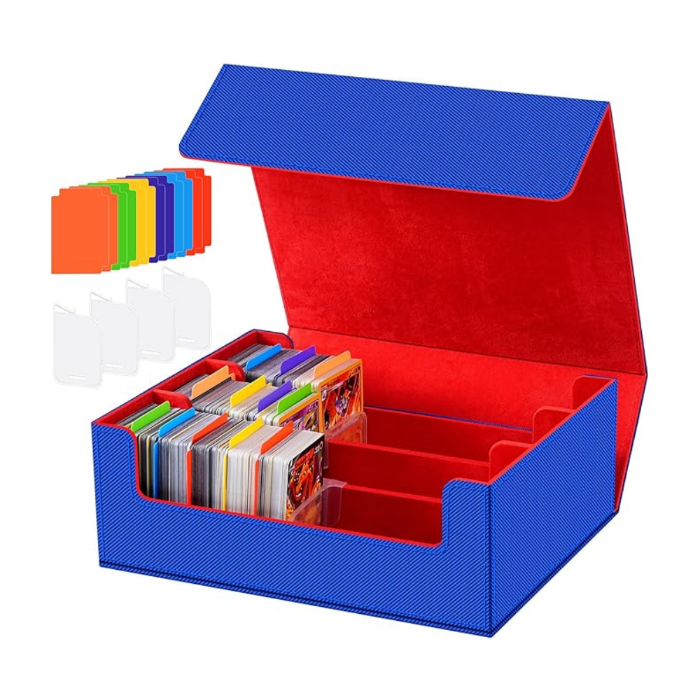 Assorted Models Trading Card Storage Box - Commander Deck Case for TCG with PVC Dividers & Card Supporters