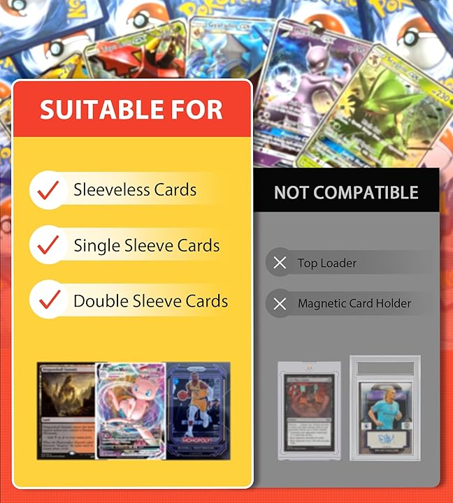 3 Rows Trading Card Storage Box Top Covered - 2400+ Commander Deck Case for Magic the Gathering Pokemon YuGiOh Sports Cards, Leather MTG TCG PTCG with 12 PVC Dividers 4 Card Supporters