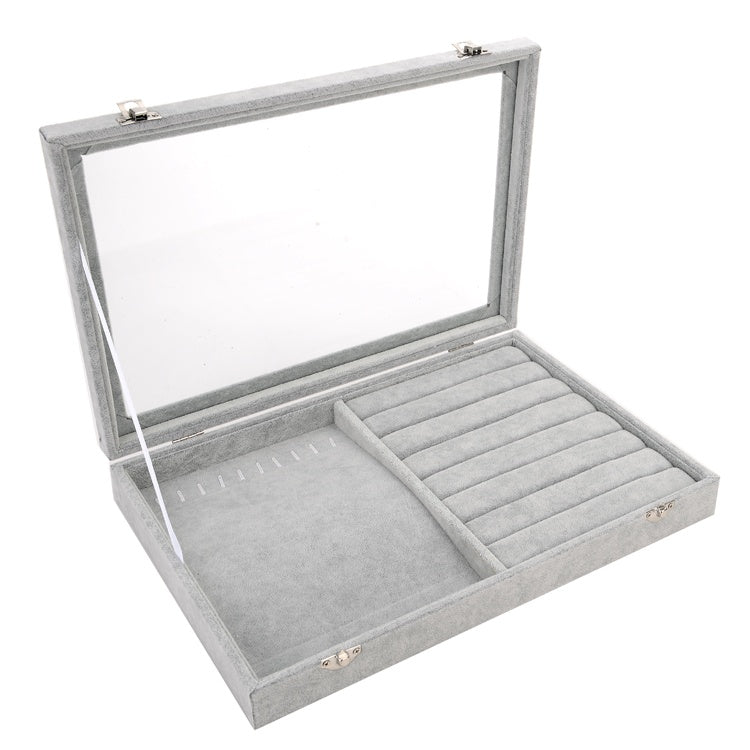 Velvet Jewelry Box - 2 in 1 Velvet Jewelry Display Storage Box