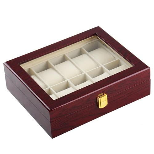 10 Slots Rose Wood Watch Box Watch Box Singapore Watch Boxes