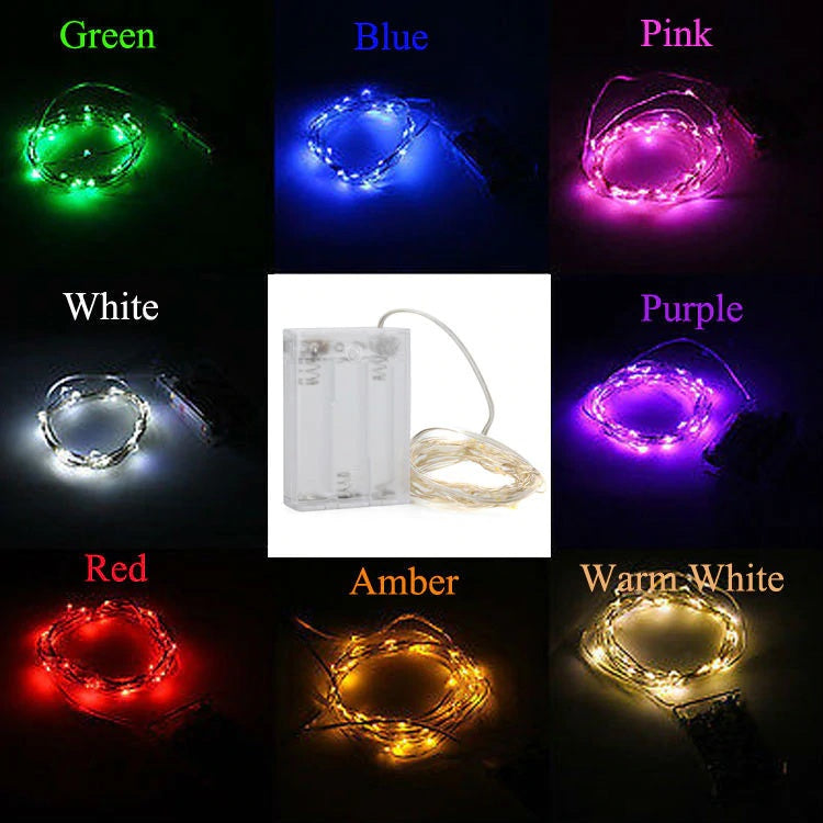 silver wire fairy lights