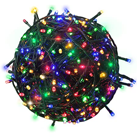multi color dark green string fairy lights