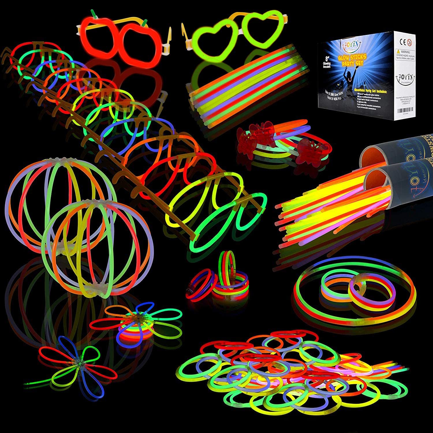 Glow Light Sticks, Bundles of 50 or 100 , Assorted Colors