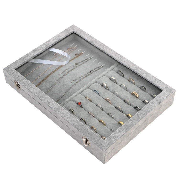 Velvet Jewelry Box - 2 in 1 Velvet Jewelry Display Storage Box