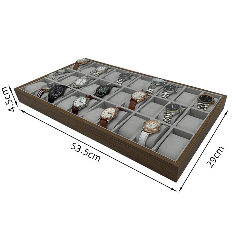 Luxury wooden watch display tray for collectors