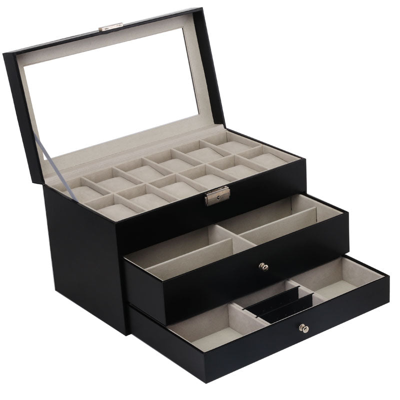 Watch Organizer PU Leather Watch Box