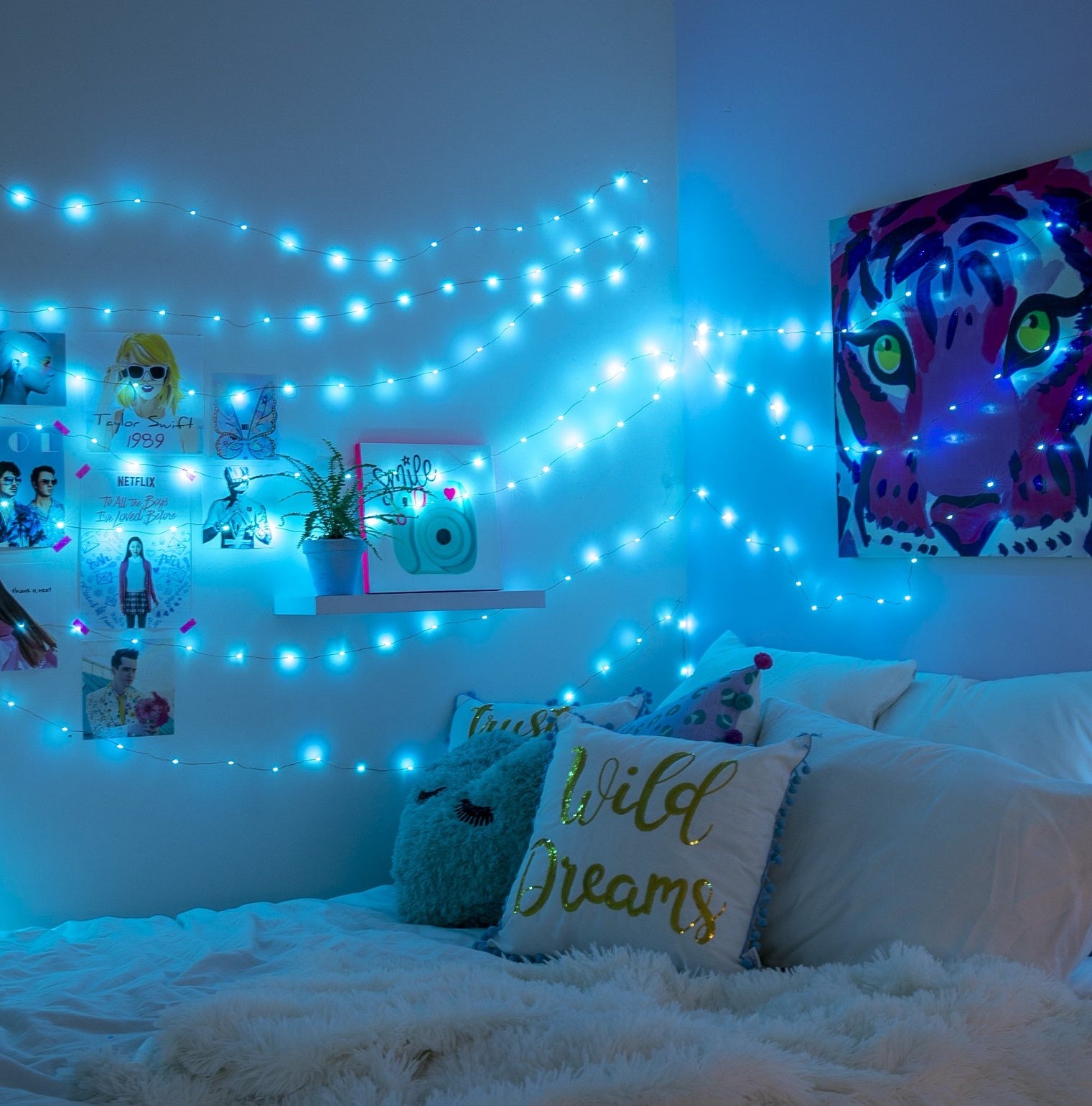 Fairy Lights Colourful Lights For Bedroom Blue String Lights For