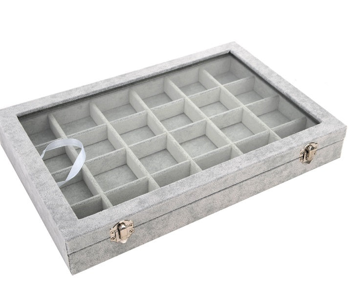 24 grids velvet jewelry storage box singapore