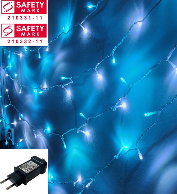 [ STARZ ] SG Safety Mark - 31V 10 Meters 100 Led Fairy String Light , White +Cyan