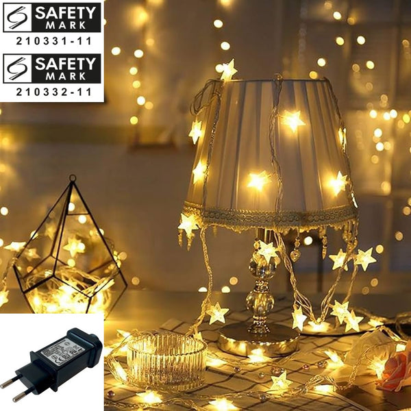 [ STARZ ] SG Safety Mark - 31V 10 Meter 100 Stars Led Fairy String Light , Warm