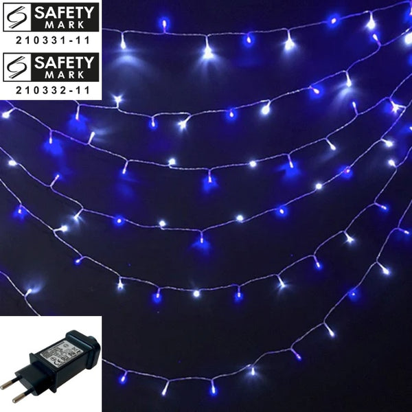 [ STARZ ] SG Safety Mark - 31V 10 Meters 100 Led Fairy String Light , White + Blue