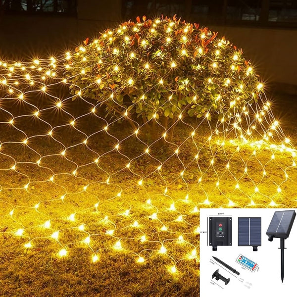 [ STARZ ] Outdoor Solar Powered 3M x 2M Net Fairy Lights , Warm
