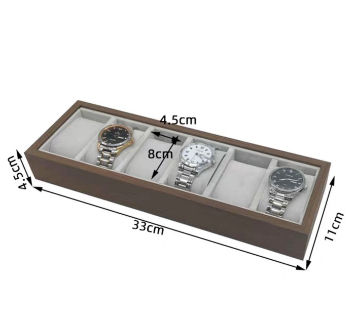 6 slots wooden watch display tray plates singapore