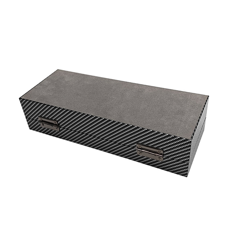 6 Slots Carbon Print Wood inner Black Watch Box
