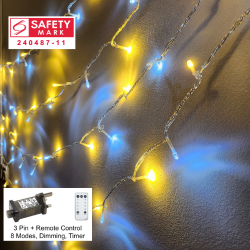 SG Safety Mark – 31V 10M 100 LED Fairy String Light, White & Warm White, 8 Modes