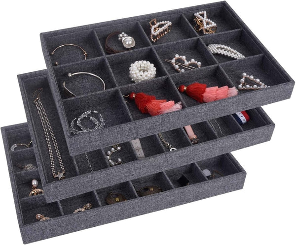 linen jewelry trays 12 slots singapore
