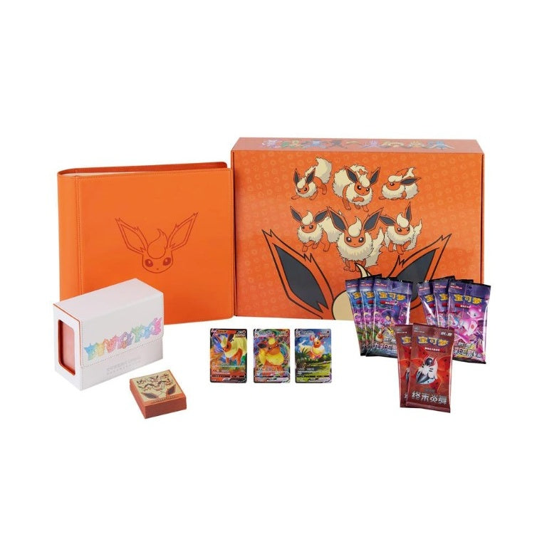 IN STOCK Pokemon Chinese Eevee GX Gift Box Vaporeon Jolteon Flareon