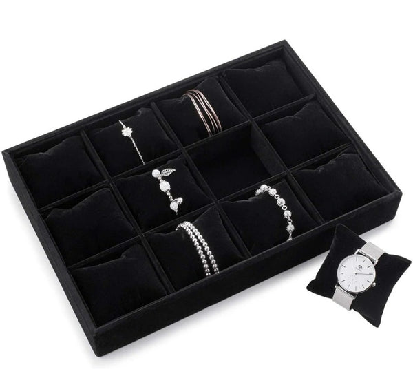 soft cushion velvet jewelry watch bracelet trays singapore