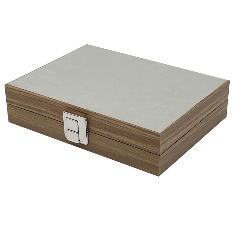 12 Slots Small Wooden Earrings Jewelry Storage Box