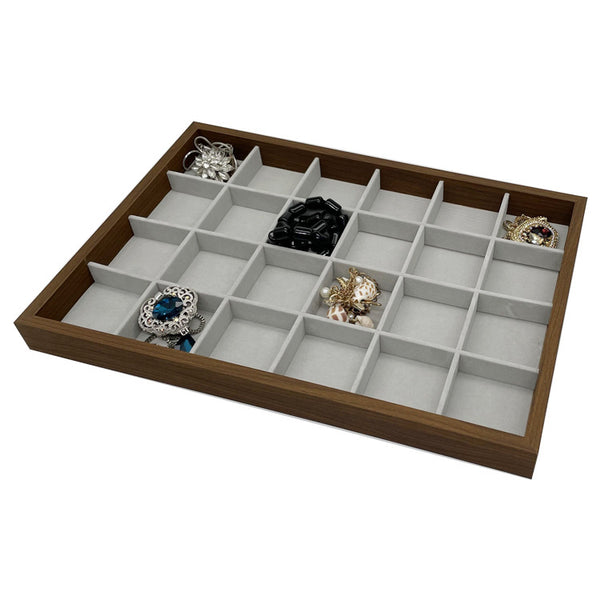 24 slots wooden jewelry display trays singapore