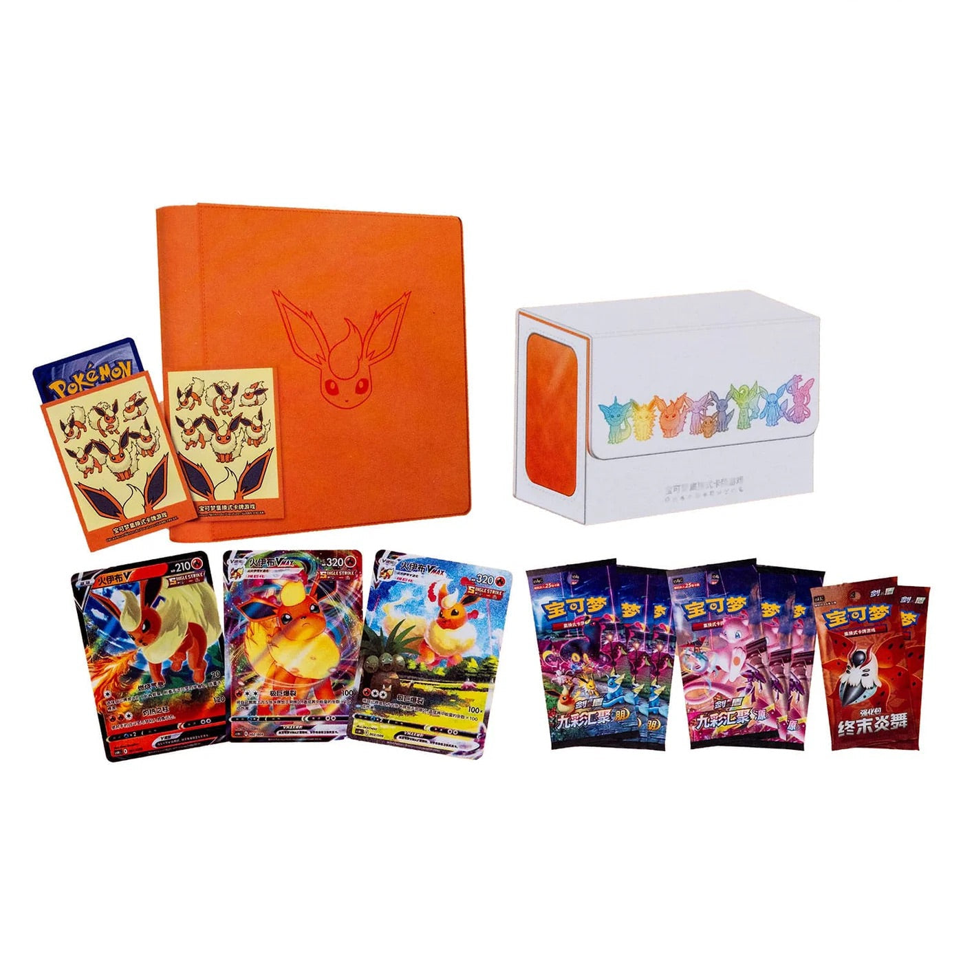 IN STOCK Pokemon Chinese Eevee GX Gift Box Vaporeon Jolteon Flareon