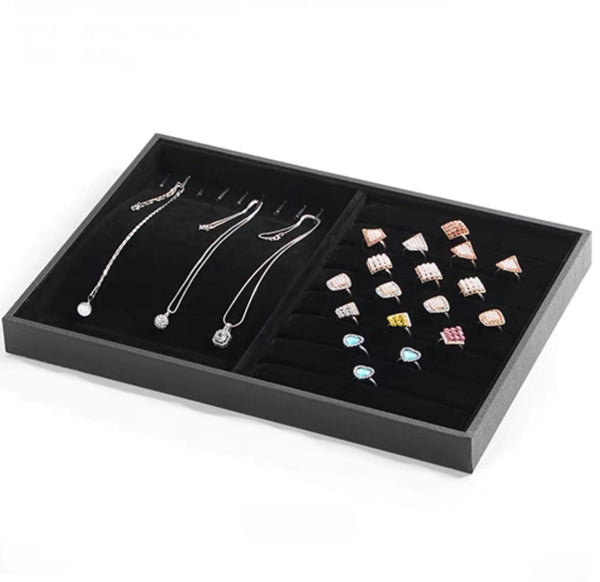 black velvet jewelry storage trays for rings and necklaces singapore