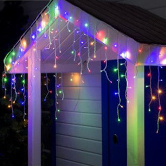 SG Safety Mark - 31V 5 Meters 216 Led icicle Led Fairy Curtain Light , Multi