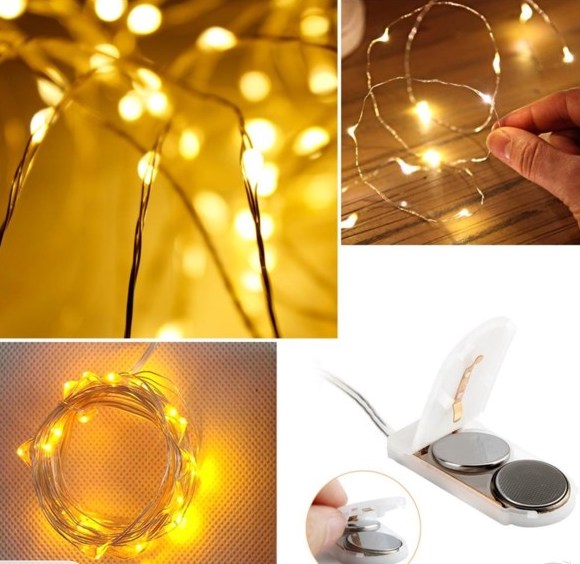 [ STARZ ] 3 Pieces OF 3 Meter Battery Operated 2032 Silver Wire Fairy String Lights