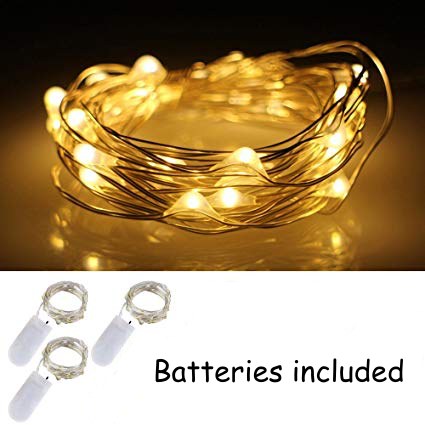 [ STARZ ] 3 Pieces OF 3 Meter Battery Operated 2032 Silver Wire Fairy String Lights