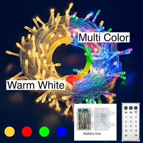 [ STARZ ] NEW 10 Meters Dual Color Battery Operated Led Fairy String Light