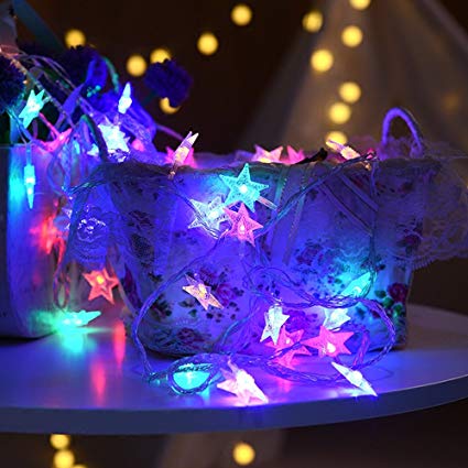 Christmas tree stars led fairy string lights