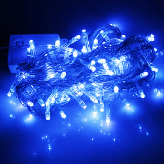 blue fairy string light christmas