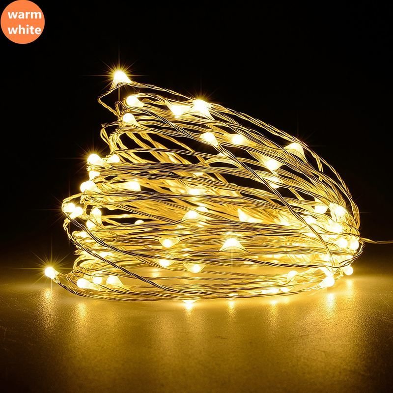 silver wire fairy lights warm