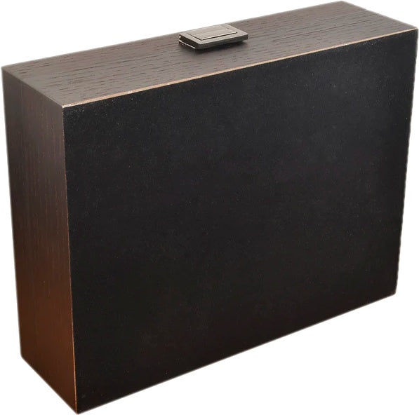 10 Slots Dark Brown Grain Wood Watch Box Organizer