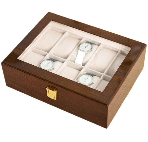 10 slots brown wood watch box organizer Singapore