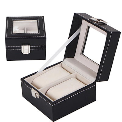 2 slots watch storage box