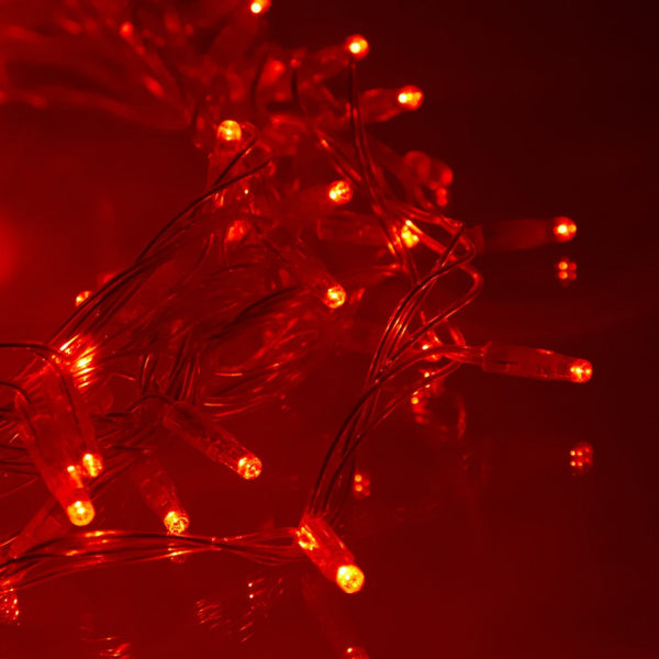 8 Modes 10 Meter 100 Led Fairy String Light Power Point Red
